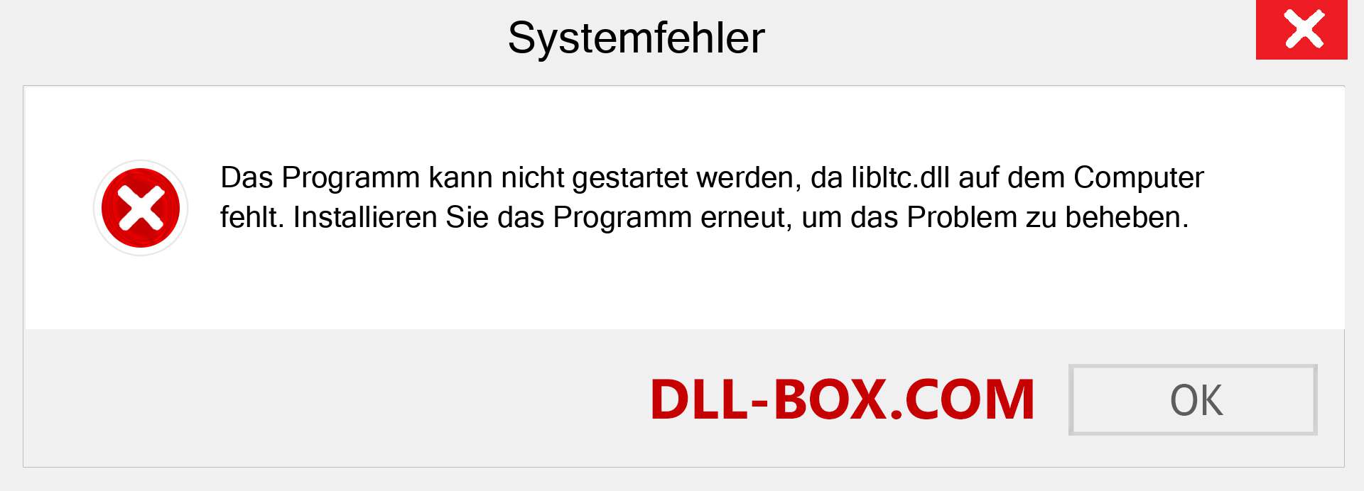 libltc.dll-Datei fehlt?. Download für Windows 7, 8, 10 - Fix libltc dll Missing Error unter Windows, Fotos, Bildern