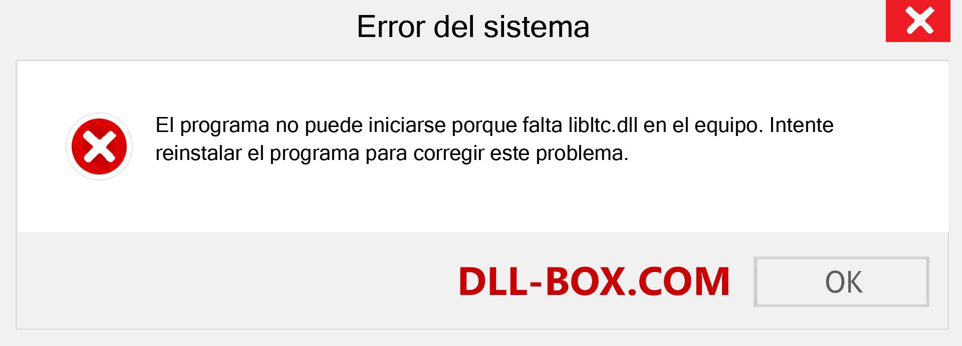 ¿Falta el archivo libltc.dll ?. Descargar para Windows 7, 8, 10 - Corregir libltc dll Missing Error en Windows, fotos, imágenes