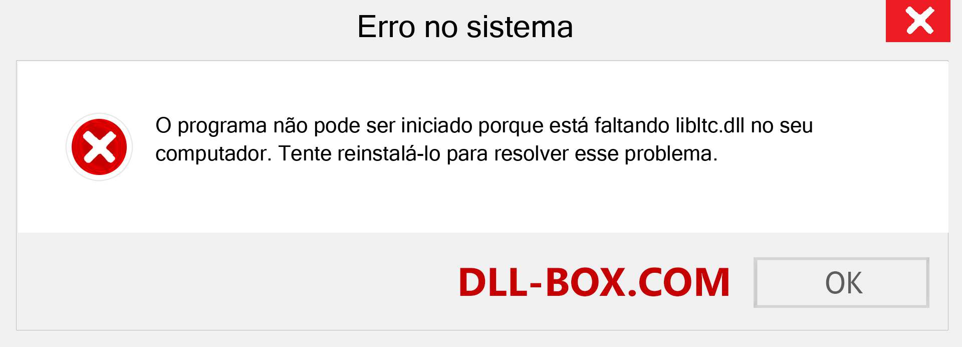 Arquivo libltc.dll ausente ?. Download para Windows 7, 8, 10 - Correção de erro ausente libltc dll no Windows, fotos, imagens